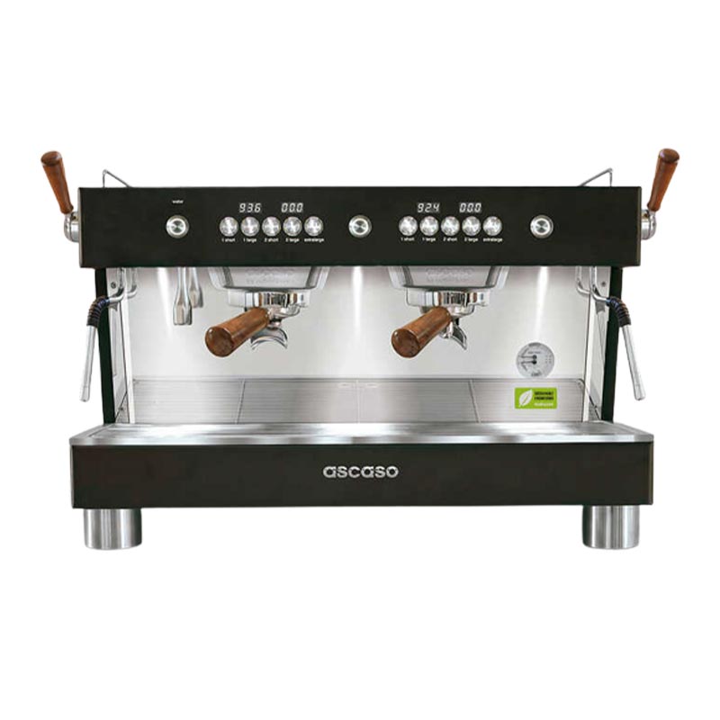 Ascaso Barista T Plus Espresso Kahve Makinesi, 2 Gruplu, Ahşap-Siyah