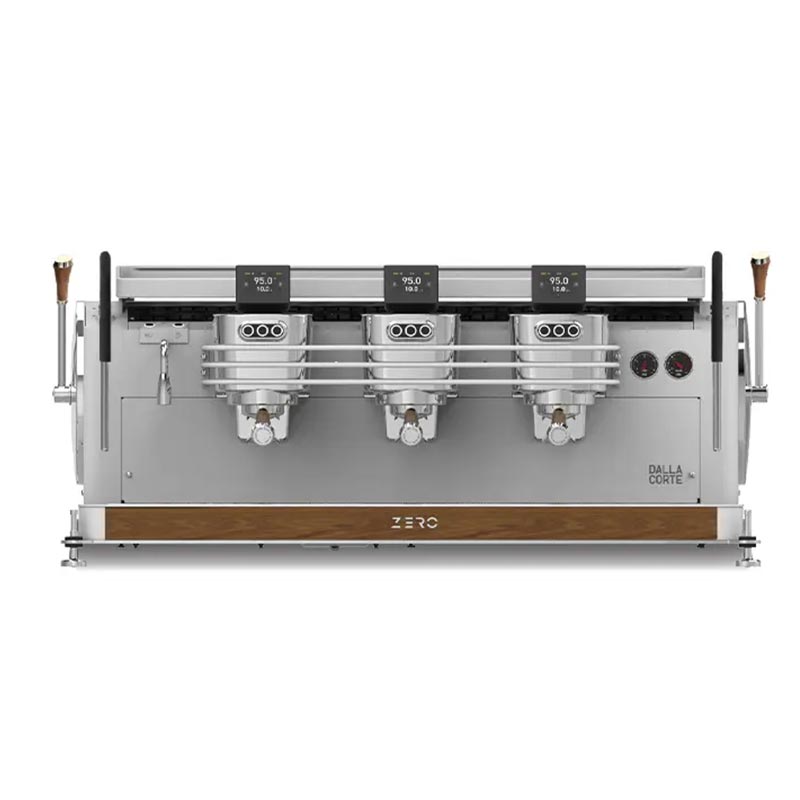 Dalla Corte Zero Classic Espresso Kahve Makinesi, 3 Gruplu, Beyaz-Ceviz