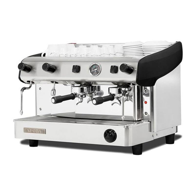 Expobar Megacrem Pulser Yarı Otomatik Espresso Kahve Makinesi, 2 Gruplu, Siyah