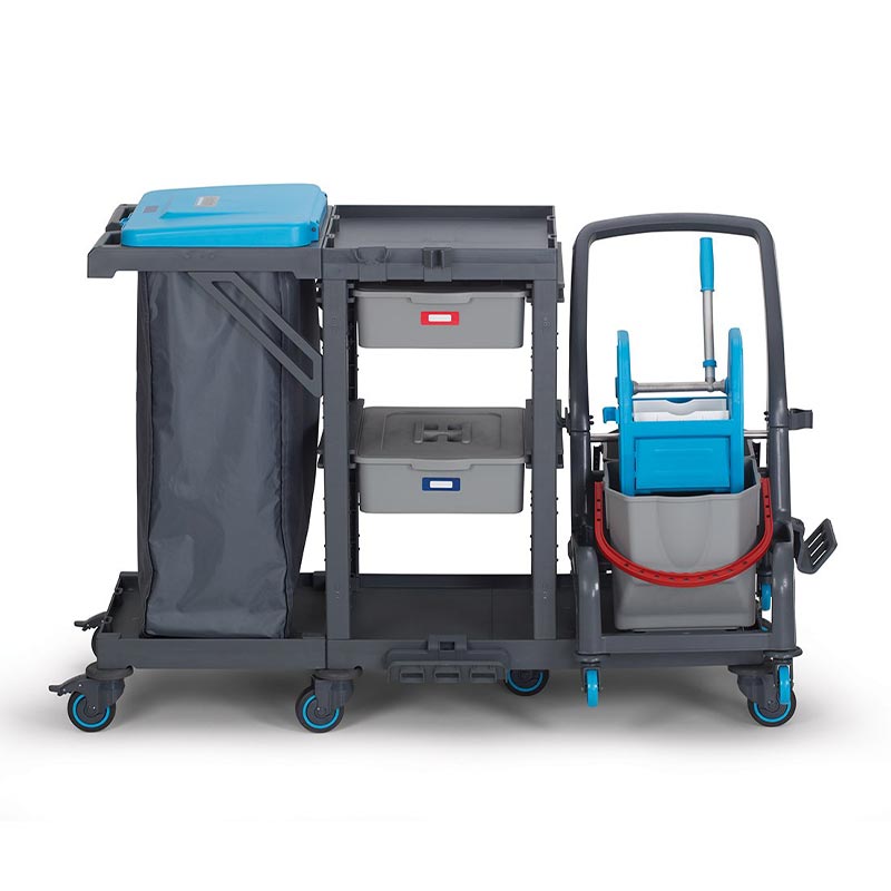 Fantom Procart 73401 Çekmeceli Ayrılabilir Temizlik Arabası, Çöp Bölmeli