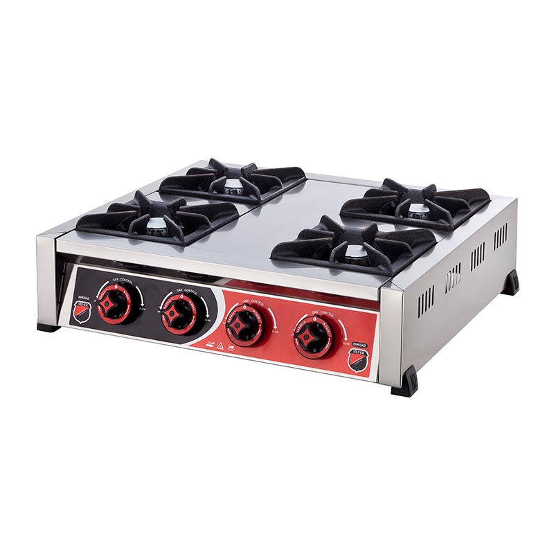 SilverInox 4 Gözlü Set Üstü Mini Ocak, LPG'li